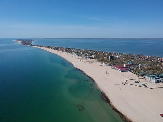 Вид на Затоку и пляжи с высоты Пляжи Затоки с высоты